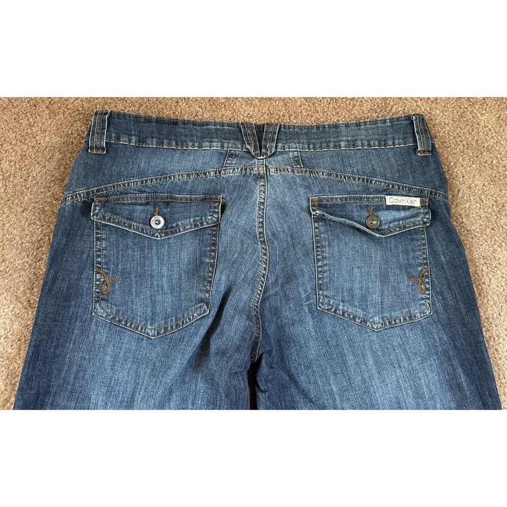 Calvin Klein Jeans Womens 12 Wide Leg Denim Blue CKJ WP27A15 - Picture 3 of 10